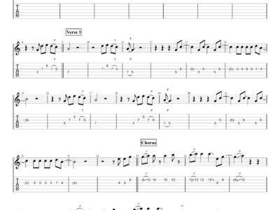 Always Remember Us This Way - Lady Gaga - Guitar Instrumental (PDF)