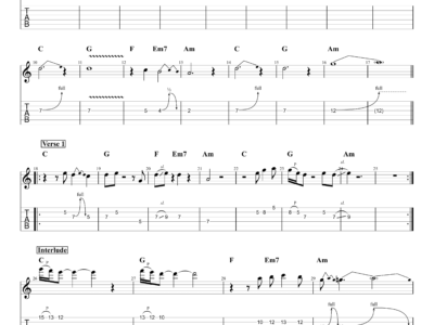 Always Somewhere - Scorpions - Electric Guitar Instrumental (PDF)