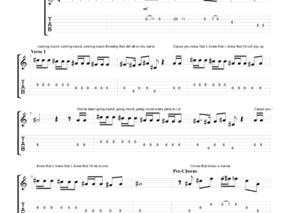 Attention - Charlie Puth - Guitar Instrumental (PDF)