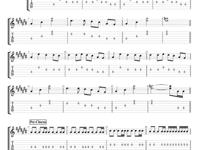 Believer - Imagine Dragons - Guitar Instrumental (PDF)