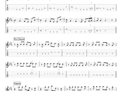 Demons - Imagine Dragons - Guitar Instrumental (PDF)