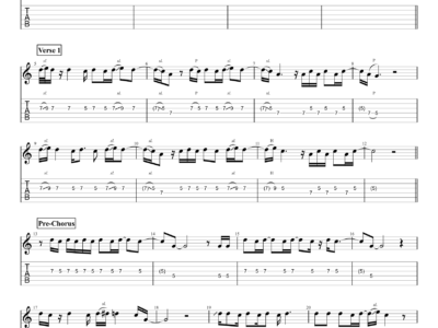 Don't Look Back In Anger - Oasis - Guitar Instrumental (PDF)