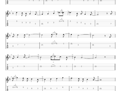 Fly Me To The Moon - Frank Sinatra - Guitar Instrumental (PDF)
