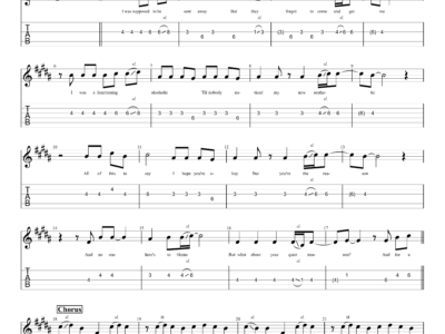Fortnight - Taylor Swift - Guitar Instrumental - (PDF)