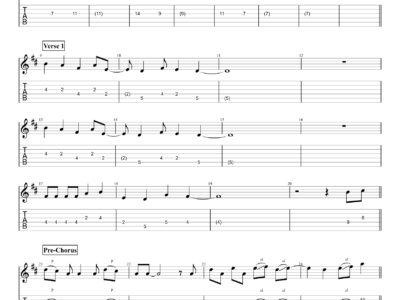 Ghost - Justin Bieber - Guitar Instrumental (PDF)