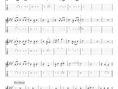Glimpse of Us - Joji - Guitar Instrumental (PDF)