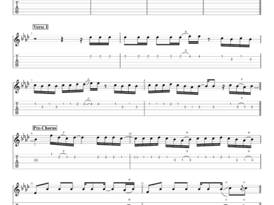 Kill Bill - SZA - Guitar Instrumental (PDF)