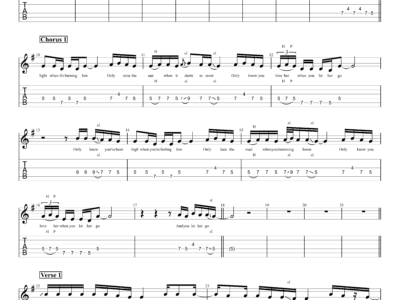 Let Her Go - Passenger - Guitar Instrumental (PDF)