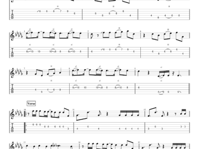 Locked Away - R. City, Adam Levine - Guitar Instrumental (PDF)