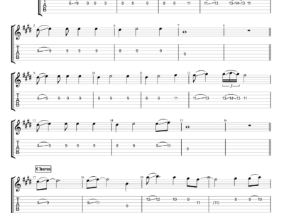 My Heart Will Go On - Celine Dion - Guitar Instrumental (PDF)
