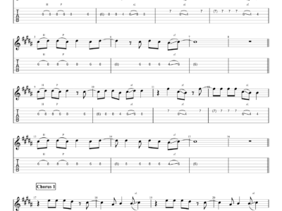 Night Changes - One Direction - Guitar Instrumental (PDF)