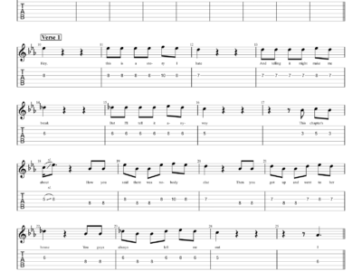 Reckless - Madison Beer - Guitar Instrumental (PDF)