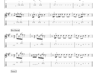 Somewhere Only We Know - Keane - Guitar Instrumental (PDF)