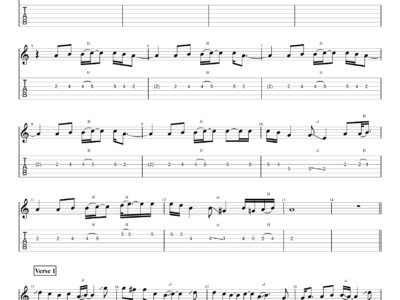 The Unforgiven - Metallica - Guitar Instrumental (PDF)