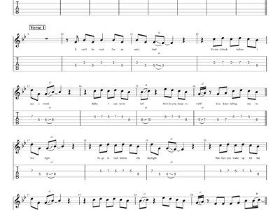 Too Sweet - Hozier - Guitar Instrumental (PDF)