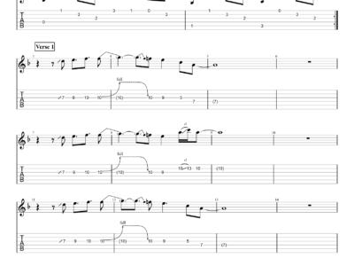 When The Smoke Is Going Down - Scorpions - Guitar Instrumental (PDF)