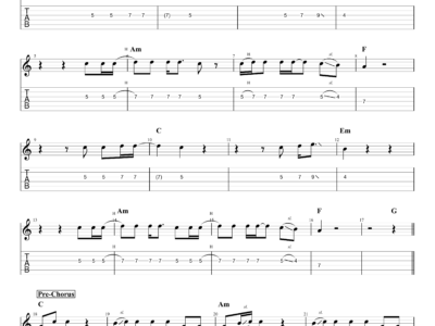 drunk text - Henry Moodie - Electric Guitar (PDF)
