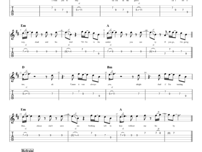 Birds Of A Feather - Billie Eilish - Guitar Instrumental - Lyrics (PDF)