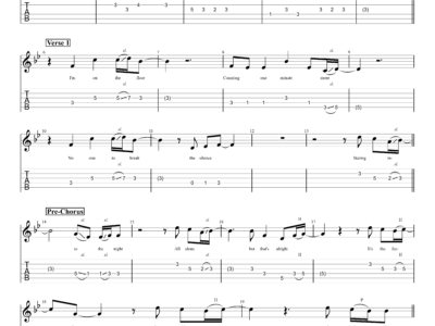 Breaking My Heart - MLTR - Guitar Instrumental - Lyrics (PDF)