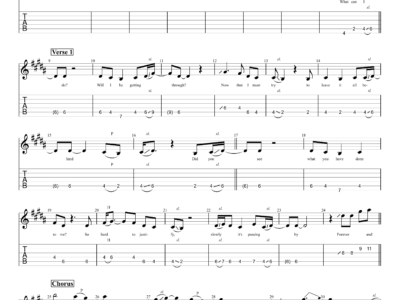 Forever And One - Helloween - Guitar Instrumental - Lyrics (PDF)