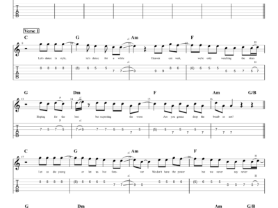 Forever Young - Alphaville - Guitar Instrumental - Lyrics (PDF)