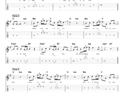 Here, There and Everywhere - The Beatles - Guitar Instrumental - Lyrics (PDF)