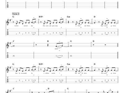 Home - Michael Bublé - Guitar Instrumental - Lyrics (PDF)