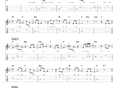 I Wil - The Beatles - Guitar Instrumental - Lyrics (PDF)