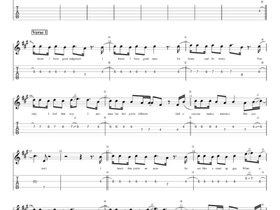Please Please Please - Sabrina Carpenter - Guitar instrumental - Lyrics (PDF)