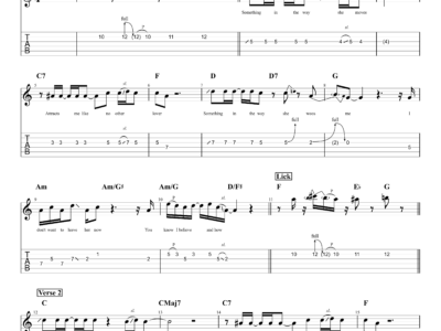 Something - The Beatles - Guitar Instrumental - Lyrics (PDF)