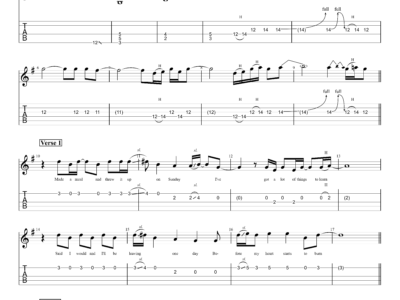Stand By Me - Oasis - Guitar Instrumental - Lyrics (PDF)