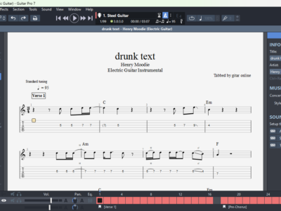 drunk text - Henry Moodie - Electric Guitar (GPX)