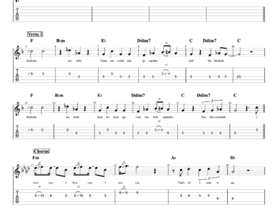 Michelle - The Beatles - Electric - Lyrics (PDF)